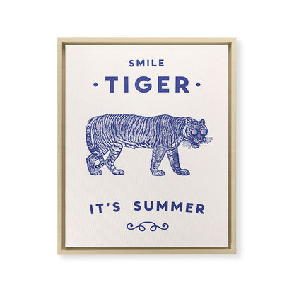 Smile Tiger, it's Summer Framed Canvas Print Gallery Image 16