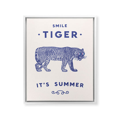 Smile Tiger, it's Summer Framed Canvas Print Gallery Image 24