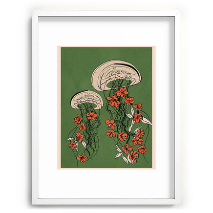 Floral Jellyfishes 2 Framed Art Print Gallery Image 78