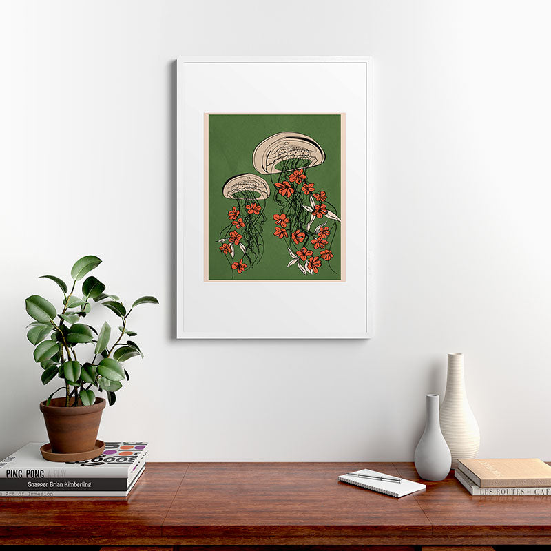 Floral Jellyfishes 2 Framed Art Print Gallery Image 27