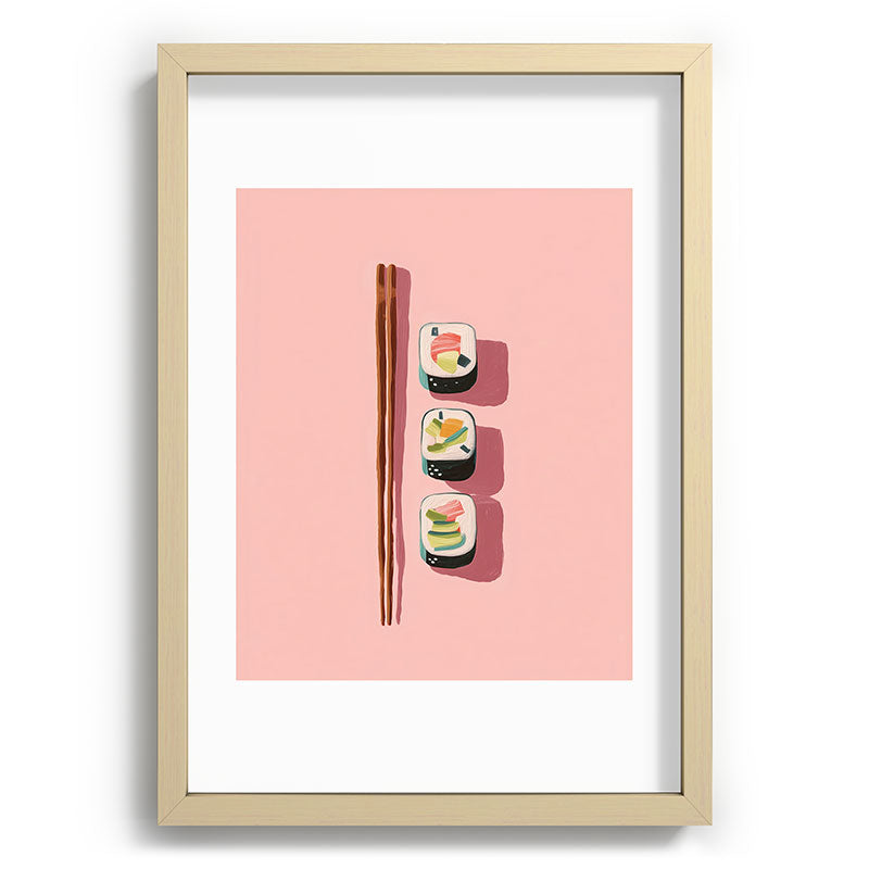 Pink Sushi Rhythm Framed Art Print Gallery Image 71
