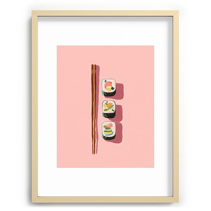 Pink Sushi Rhythm Framed Art Print Gallery Image 73