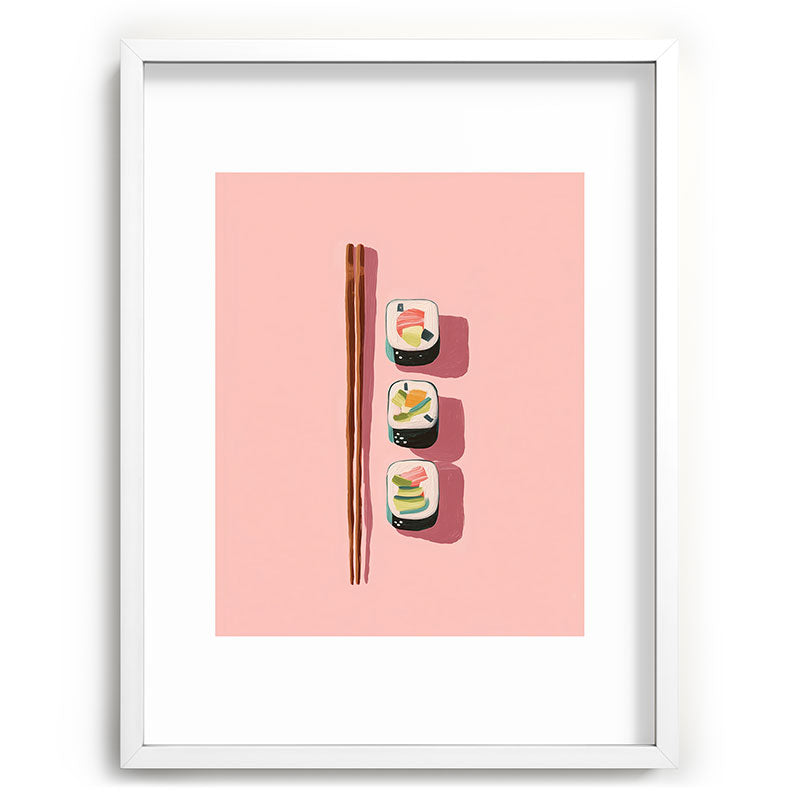 Pink Sushi Rhythm Framed Art Print Gallery Image 78