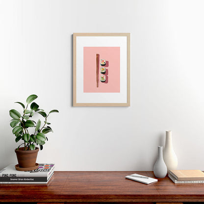 Pink Sushi Rhythm Framed Art Print Gallery Image 47