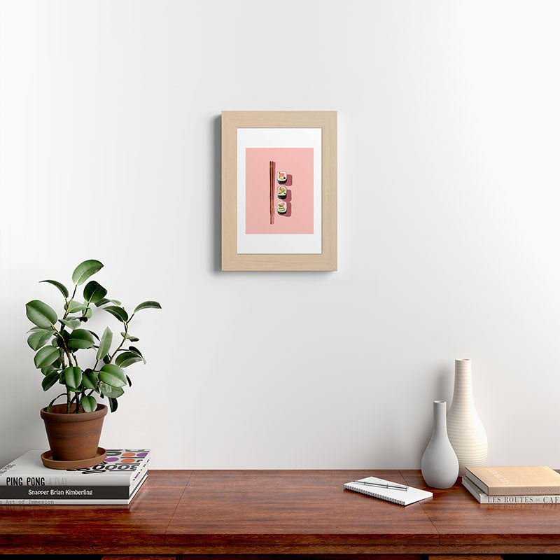 Pink Sushi Rhythm Framed Art Print Gallery Image 45