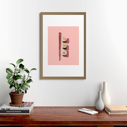 Pink Sushi Rhythm Framed Art Print Gallery Image 41