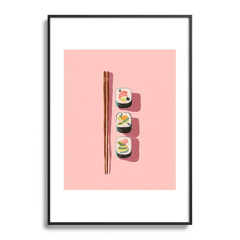 Pink Sushi Rhythm Framed Art Print Gallery Image 83
