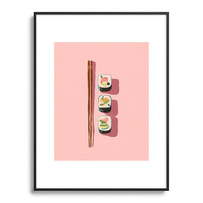 Pink Sushi Rhythm Framed Art Print Gallery Image 85