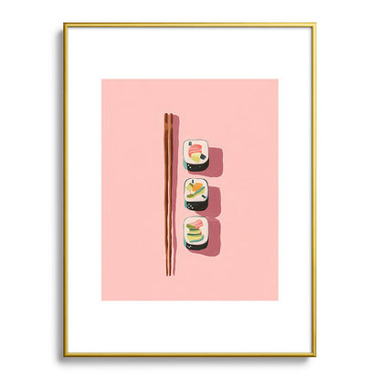 Pink Sushi Rhythm Framed Art Print Gallery Image 91