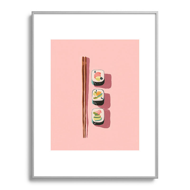 Pink Sushi Rhythm Framed Art Print Gallery Image 98