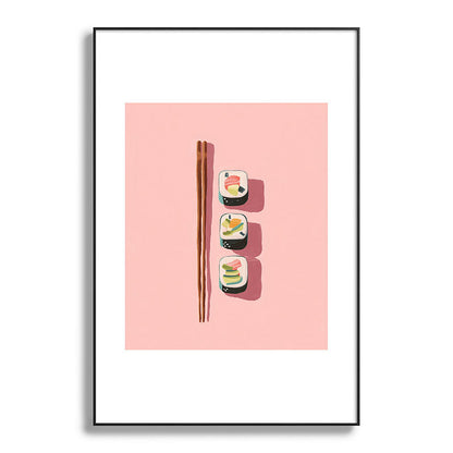 Pink Sushi Rhythm Framed Art Print Gallery Image 86