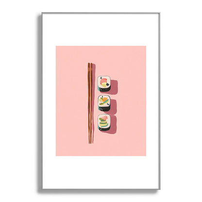 Pink Sushi Rhythm Framed Art Print Gallery Image 101