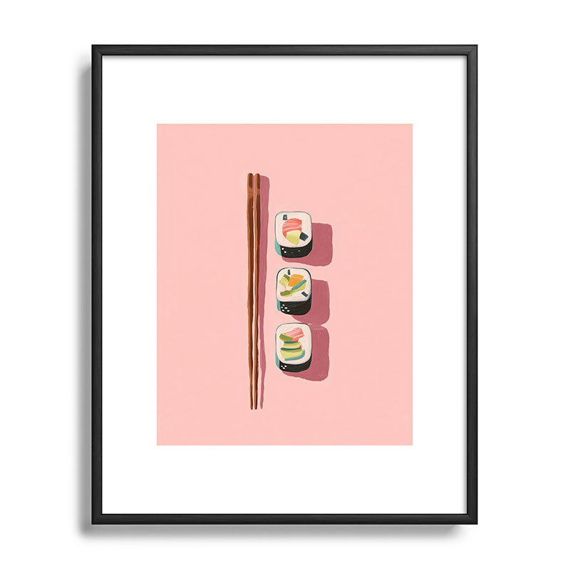 Pink Sushi Rhythm Framed Art Print Gallery Image 82