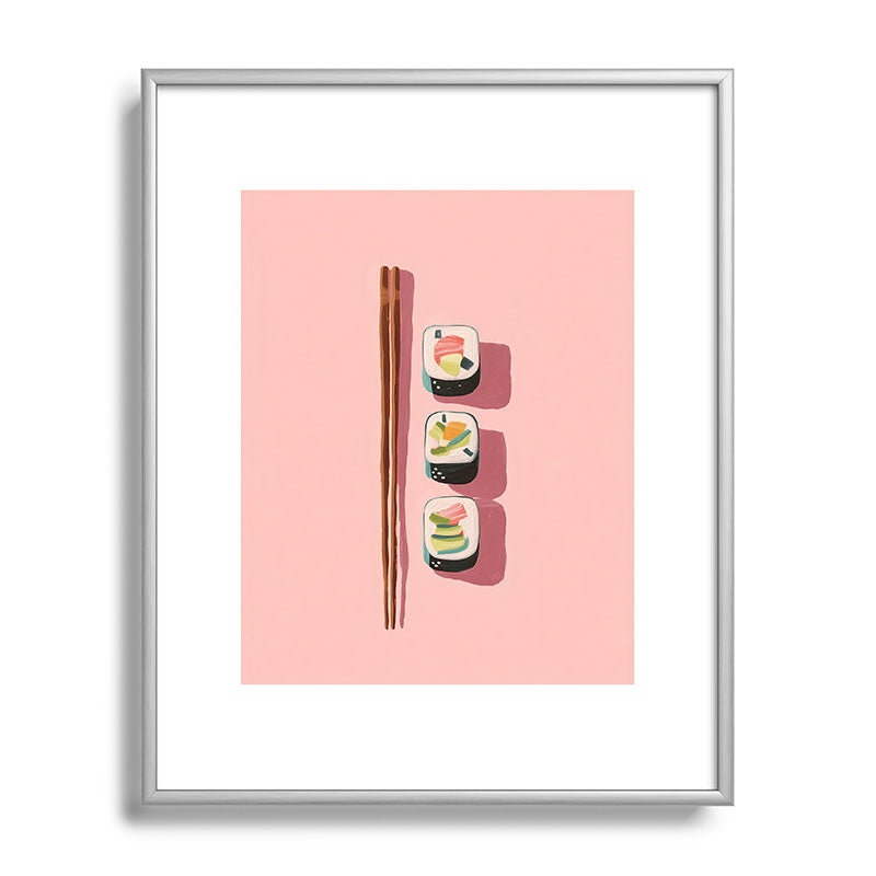 Pink Sushi Rhythm Framed Art Print Gallery Image 96