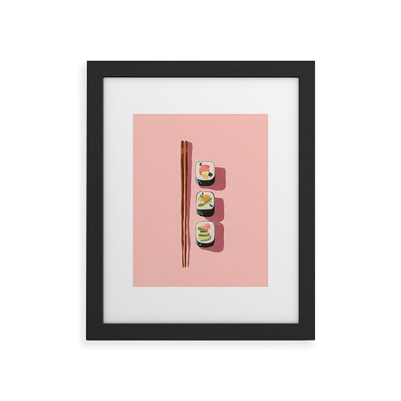 Pink Sushi Rhythm Framed Art Print Gallery Image 32