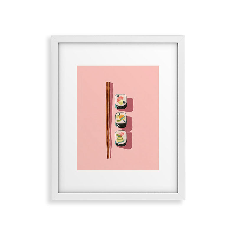 Pink Sushi Rhythm Framed Art Print Gallery Image 25