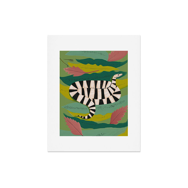 Striped Snake Art Print Gallery Image 4