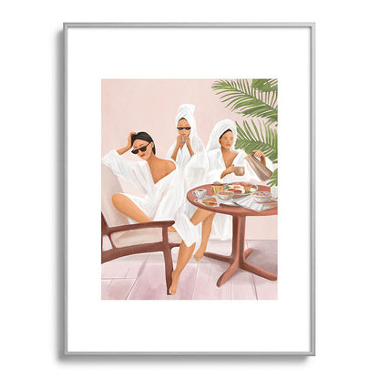 Weekend morning with friends Framed Art Print Gallery Image 99