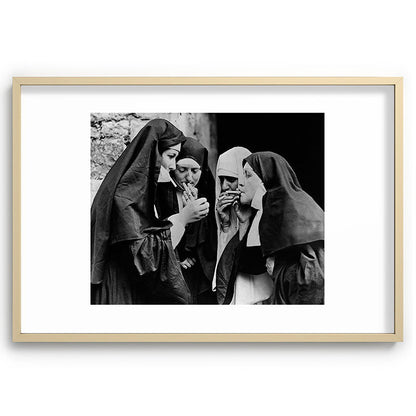 Smoking Nuns Vintage Photo -Smoking Nuns Framed Art Print Gallery Image 74