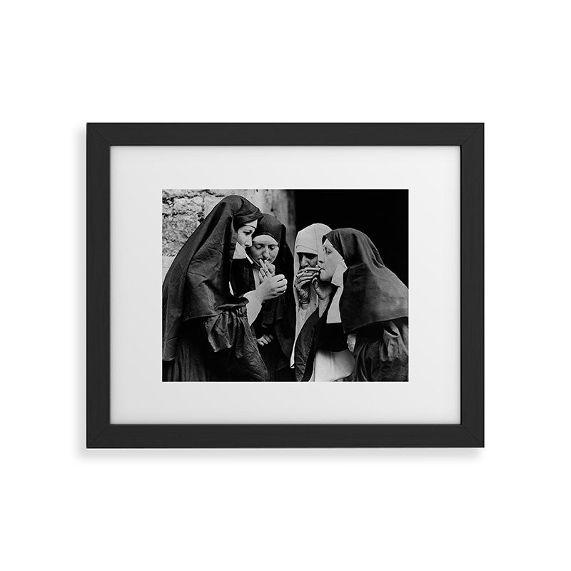 Smoking Nuns Vintage Photo -Smoking Nuns Framed Art Print Gallery Image 33