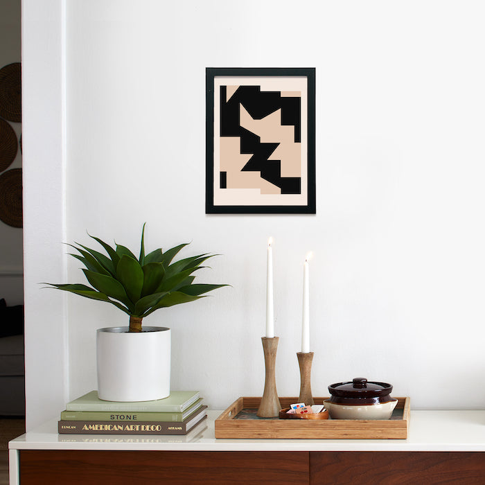 Abstract Shapes 43 V1 Framed Poster 9x12