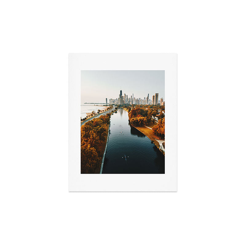 chicago aerial view Art Print Gallery Image 3