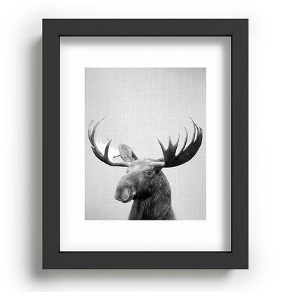 Moose - Black & White Framed Art Print Gallery Image 78