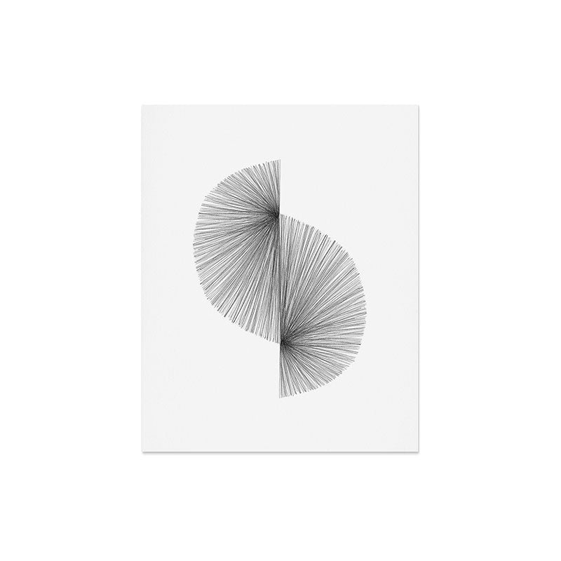 Mid Century Modern Geometric Abstract S Shape Line Drawing Pattern Art Print Gallery Image 4
