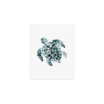 Sea Turtle - Turquoise Ocean Waves Art Print Gallery Image 1