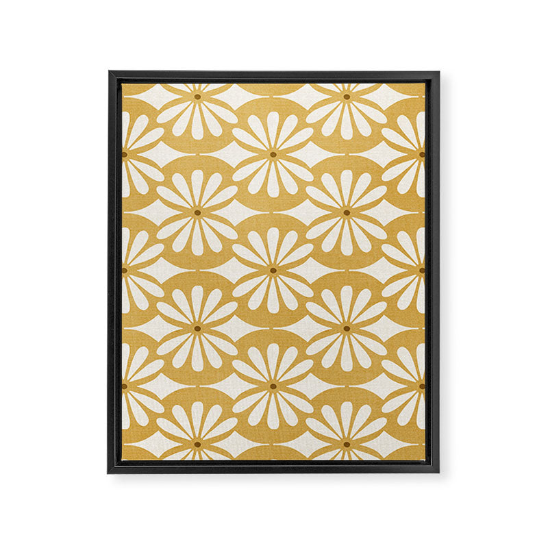 Solstice Boho Geometric Goldenrod Framed Canvas Print Gallery Image 4