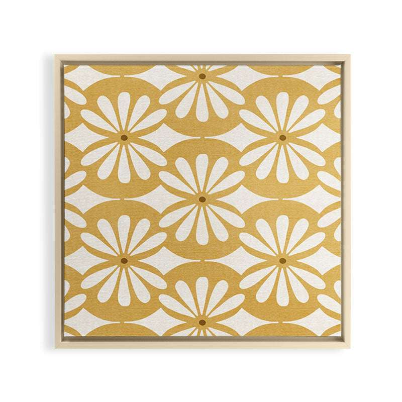 Solstice Boho Geometric Goldenrod Framed Canvas Print Gallery Image 20