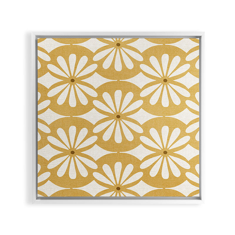 Solstice Boho Geometric Goldenrod Framed Canvas Print Gallery Image 33