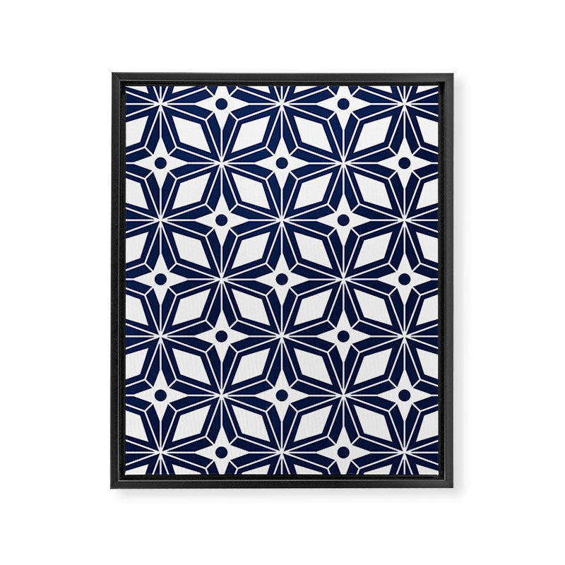 Starburst - Navy Framed Canvas Print Gallery Image 6