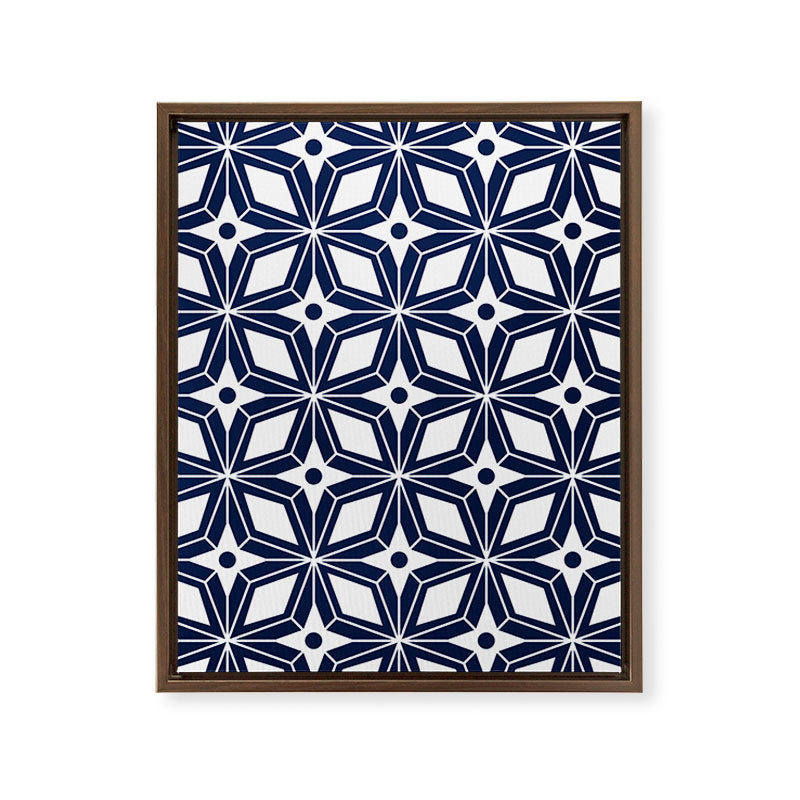Starburst - Navy Framed Canvas Print Gallery Image 7