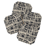 PARIS MAP BLACK RUSTIC Coaster Gallery Image 1