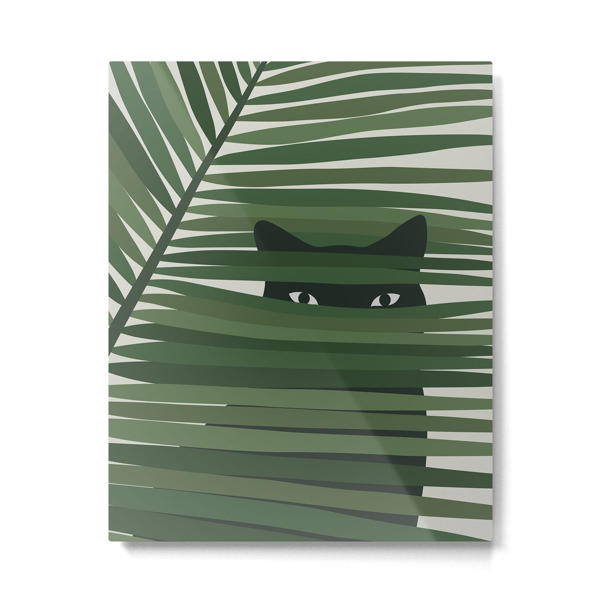 Cat and Plant 53 Metal Print Gallery Image 4
