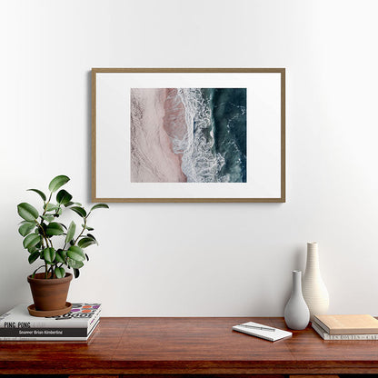 Crashing waves - Aerial Beach Ocean Sea Photography by Ingrid Beddoes Framed Art Print Gallery Image 13