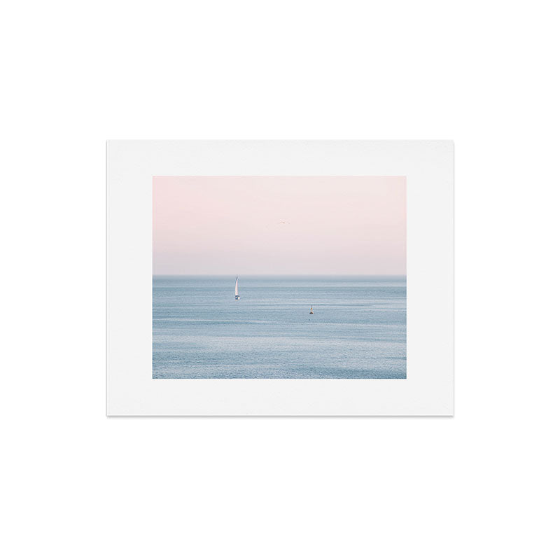 Ocean Pink Sky Art Print Gallery Image 5
