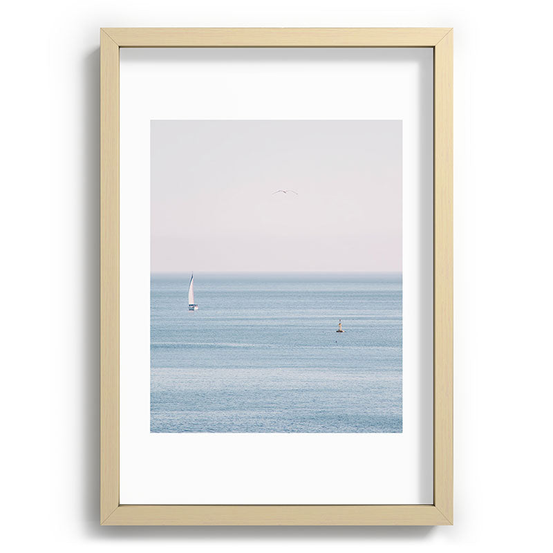 Ocean - Sail boat in calm sea - travel photography Framed Art Print Gallery Image 71