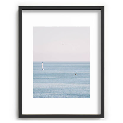 Ocean - Sail boat in calm sea - travel photography Framed Art Print Gallery Image 60