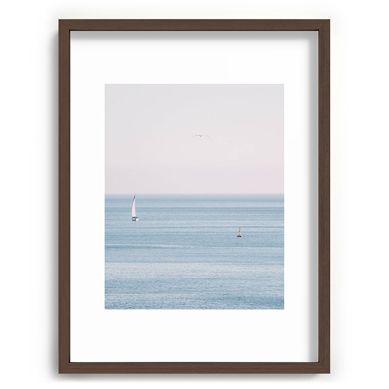 Ocean - Sail boat in calm sea - travel photography Framed Art Print Gallery Image 67