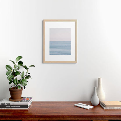 Ocean - Sail boat in calm sea - travel photography Framed Art Print Gallery Image 47