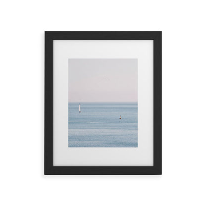 Ocean - Sail boat in calm sea - travel photography Framed Art Print Gallery Image 29