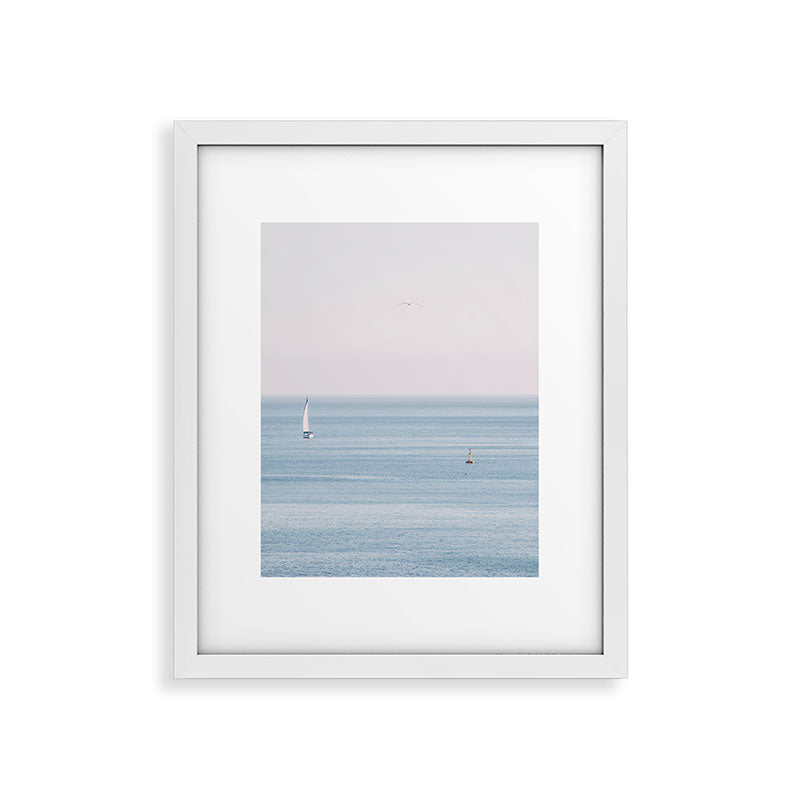 Ocean - Sail boat in calm sea - travel photography Framed Art Print Gallery Image 25