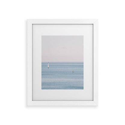 Ocean - Sail boat in calm sea - travel photography Framed Art Print Gallery Image 51