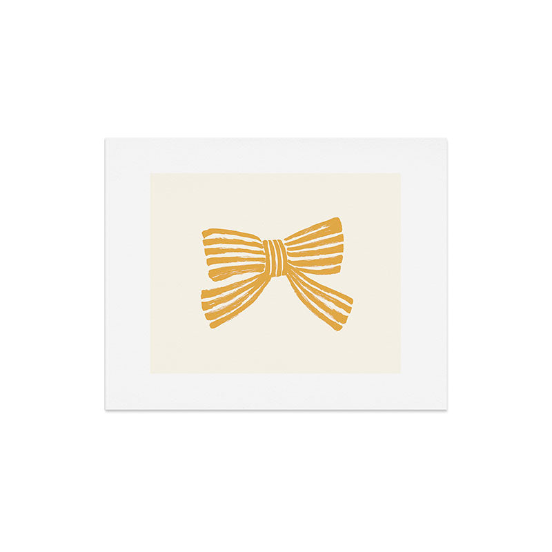 Yellow Stripe Bow Ribbon Art Print Gallery Image 4