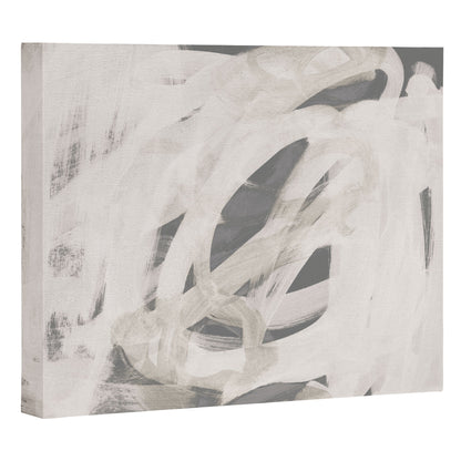 abstract brushstrokes neutral Canvas Print Gallery Image 3