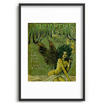 Vintage Parisian Green Fairy Absinthe Alcoholic Aperitif Advertisement Poster Framed Art Print Gallery Image 85