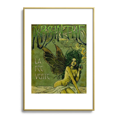 Vintage Parisian Green Fairy Absinthe Alcoholic Aperitif Advertisement Poster Framed Art Print Gallery Image 123