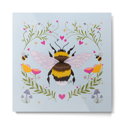 Bumblebee Garden Metal Print Gallery Image 2
